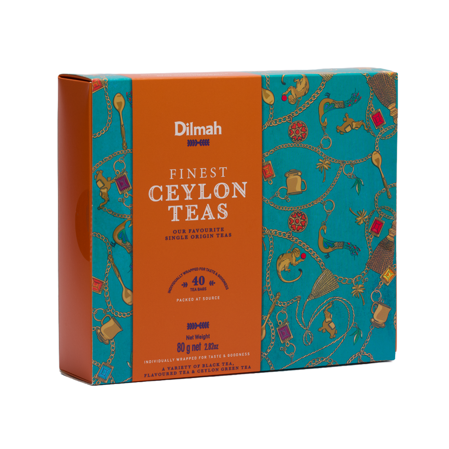 Dilmah Finest Ceylon Teas Variety Gift Pack-4x10 Individually Wrapped Tea Bags