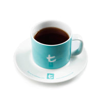 t-Series Sky Blue Porcelain Mug & Saucer – 250ml Tea Cup
