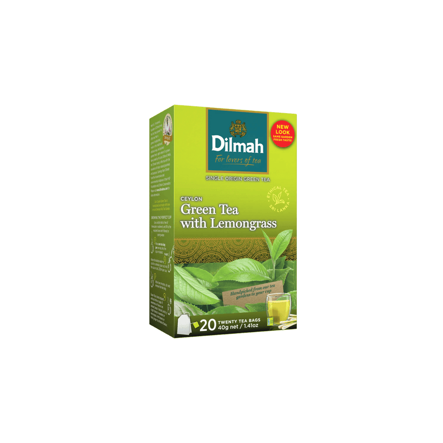 Ceylon Green Tea with Lemongrass-20 Tea Bags with Tag