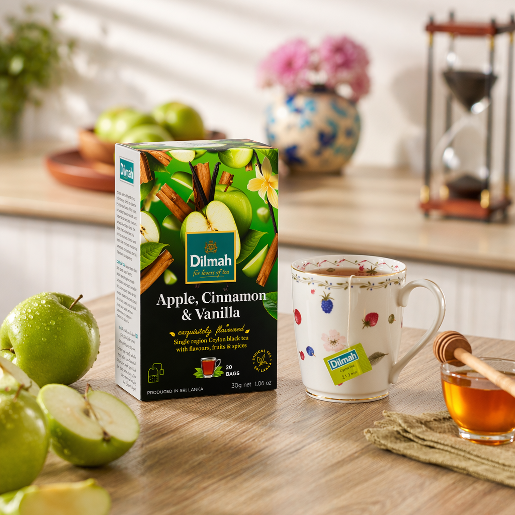 EFT Apple, Cinnamon & Vanilla Ceylon Black Tea - 20 Tea Bags with Tag