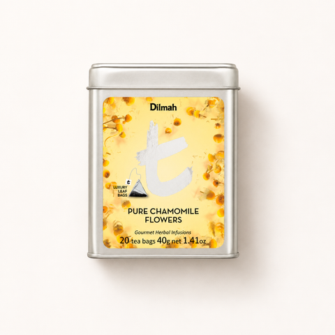 t-Series Pure Chamomile Flowers Infusion Tin Caddy-20 Luxury Leaf Tea Bags