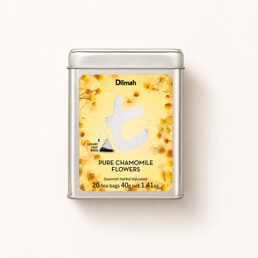 t-Series Pure Chamomile Flowers Infusion Tin Caddy-20 Luxury Leaf Tea Bags