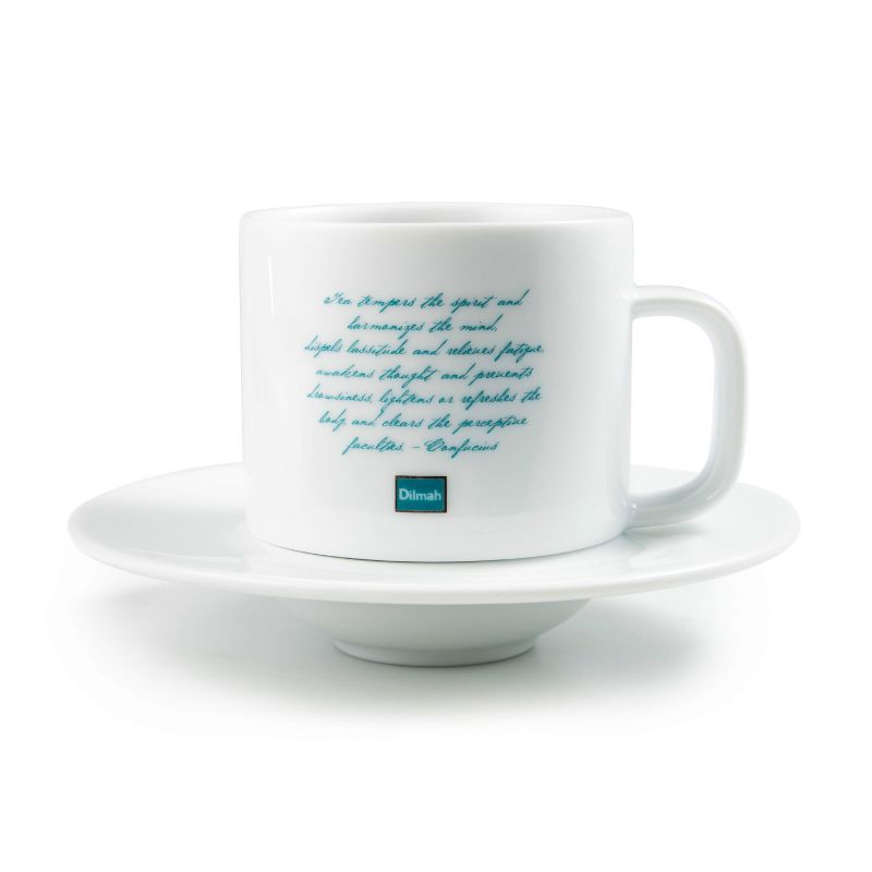 Craighead Porcelain Tea Mug and Saucer – White 250ml