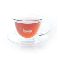 Endane Double Wall Glass Cup & Saucer (220ml)