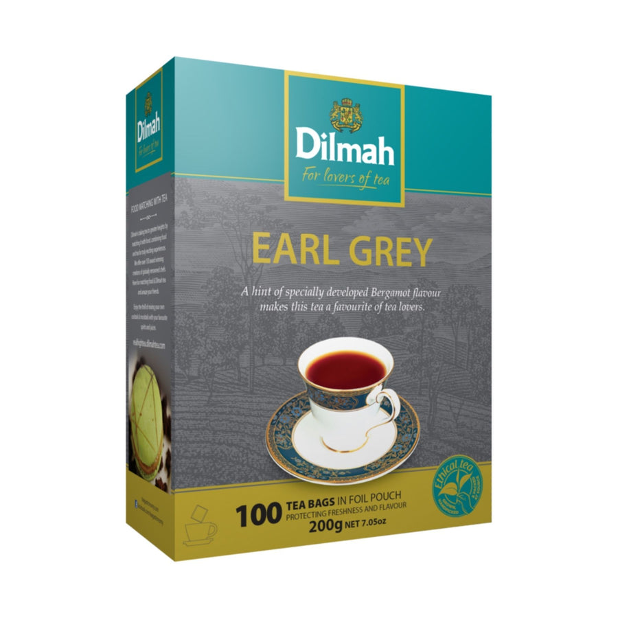 Gourmet Earl Grey Ceylon Black Tea-100 Tagless Tea Bags