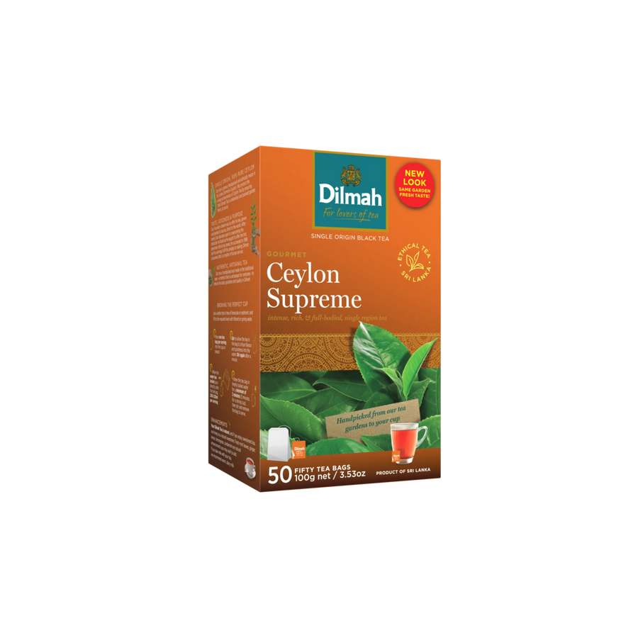 Gourmet Ceylon Supreme Black Tea-50 Tea Bags with Tag