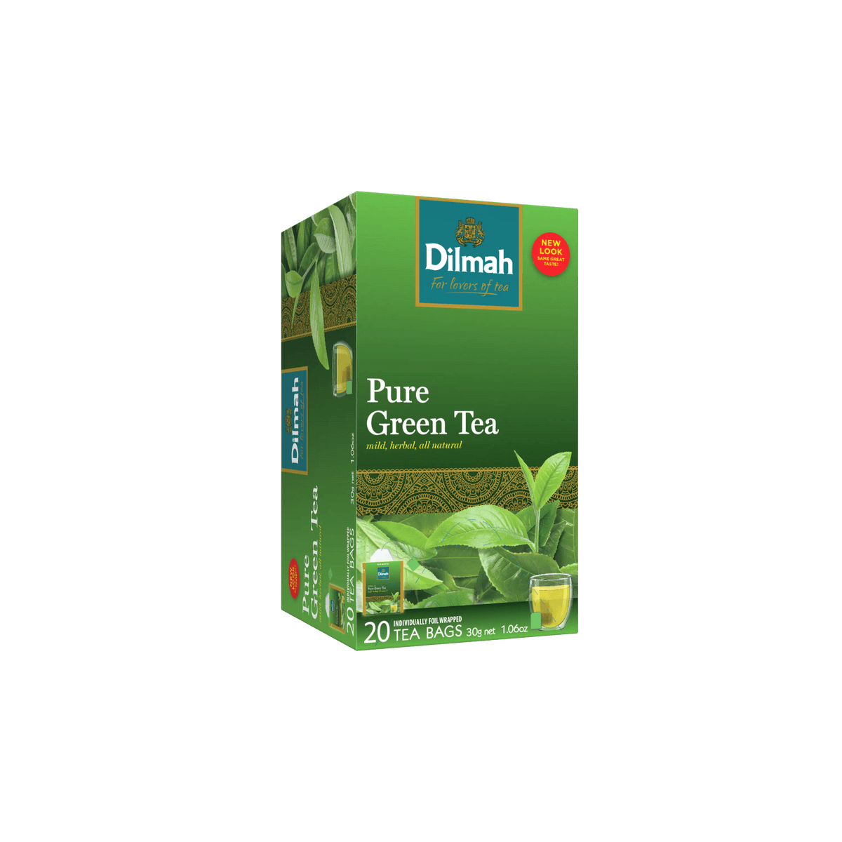 Pure Green Tea-20 Individually Wrapped Tea Bags