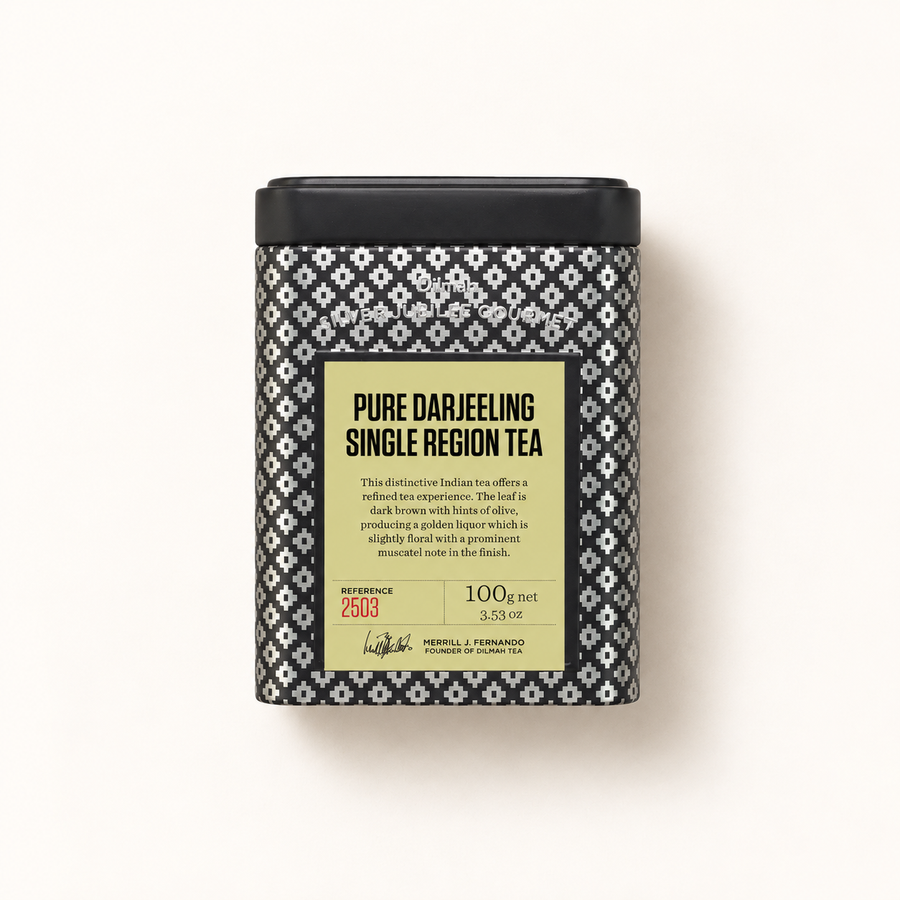 Silver Jubilee Pure Darjeeling Single Region Black Tea Tin Caddy-100g Loose Leaf