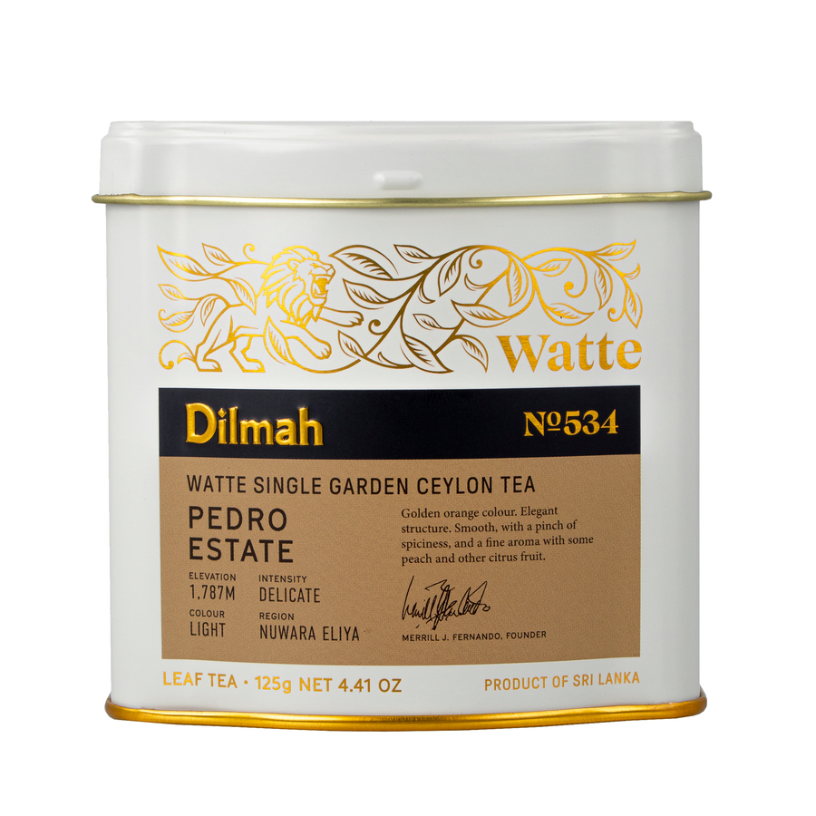 Dilmah Pedro Estate Watte Single-Estate Ceylon Black Tea Tin Caddy – 125g Loose Leaf