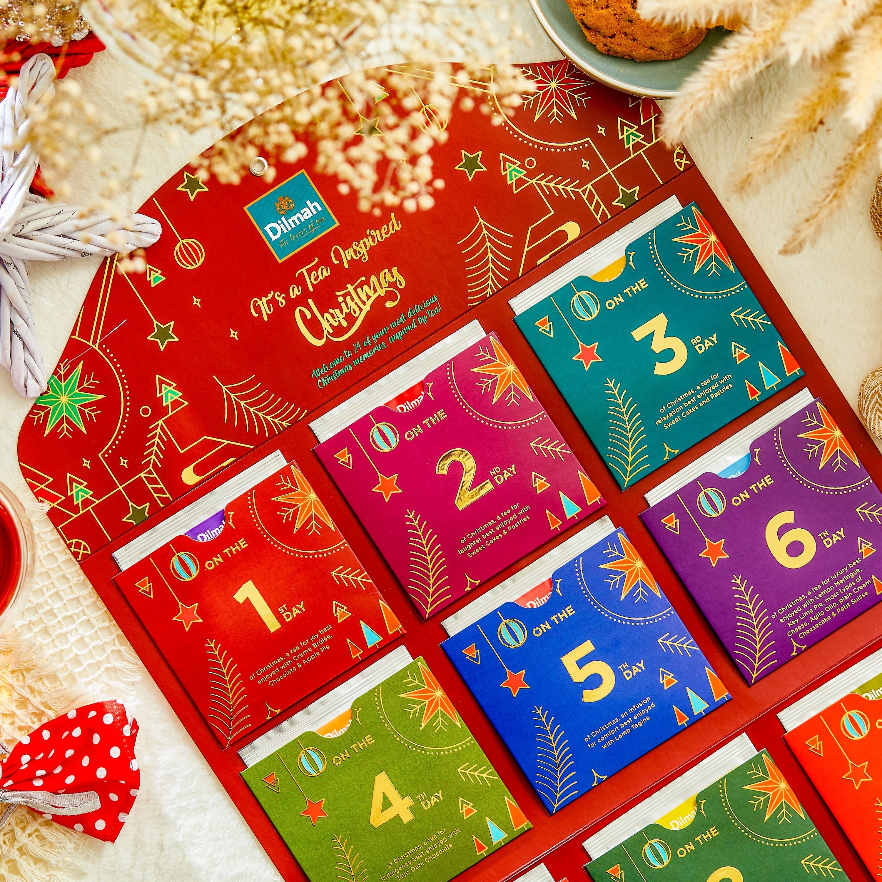 Dilmah Christmas Tea Advent Calendar – 24 Individually Wrapped Gourmet Tea Bags