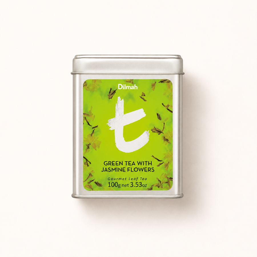 t-Series Green Tea with Jasmine Flowers Tin Caddy-100g Loose Leaf