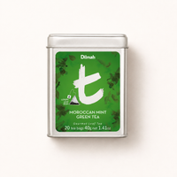 t-Series Moroccan Mint Green Tea Tin Caddy-20 Luxury leaf Tea Bags